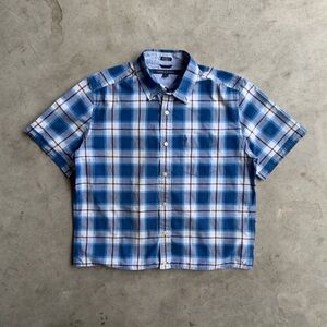 Vintage Cropped Plaid Button Down Shirt - S